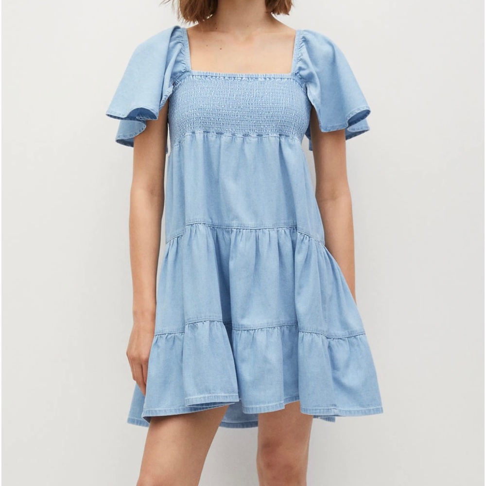 MANGO Denim Delipa Flared Dress. BNWT. Size S/4.